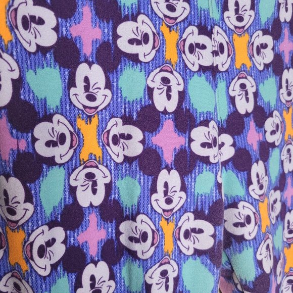 LulaRoe Mickey Mouse Multicolored Leggings One Size - Picture 2 of 5